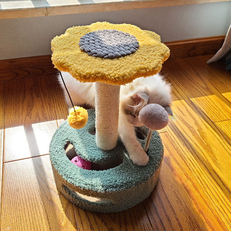 KFX-1931837 Colorful Cat Scratch Board with Sisal Rope and Fur – Multi-Functional Climbing Frame for Cats