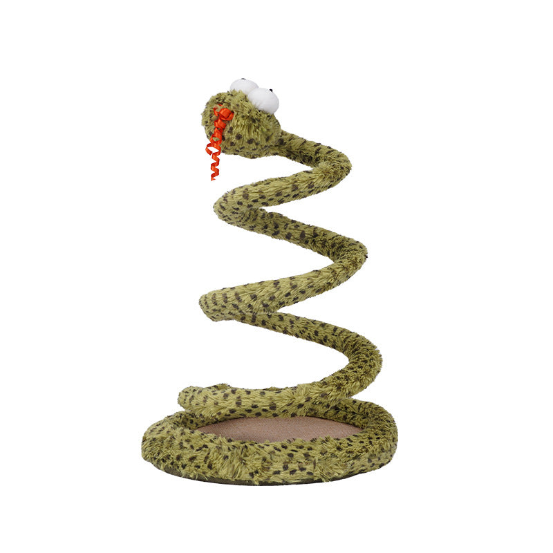 KFX-1933373 Funny Snake Cat Stick Toy - Spiral Rubber Play Wand for Cats, 140cm Length