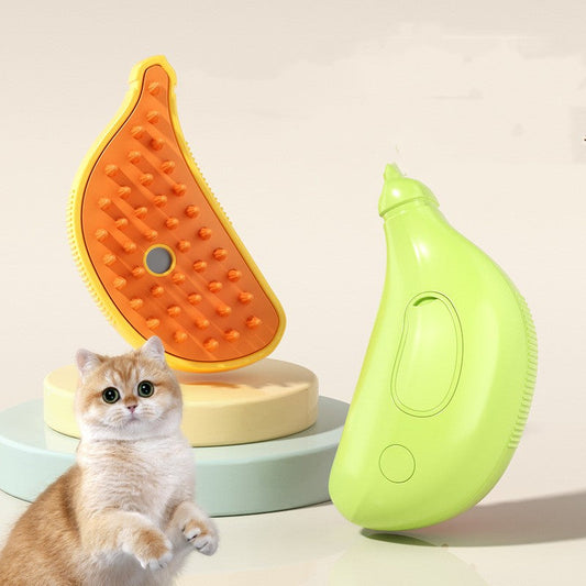 KFX-1934141 3-in-1 Rechargeable Pet Steam Brush for Cat and Dog Grooming, Cleaning, and Massage
