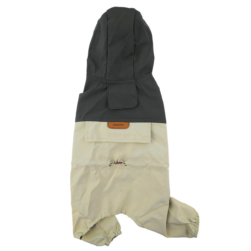 KFX-1935933 Stylish Pet Raincoat for Small and Medium Dogs - Waterproof Polyester, Multiple Colors Available