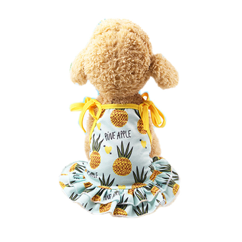 KFX-1936701 Fruit Pattern Mesh Skirt Vest for Pets - Available in Pineapple, Banana, Strawberry
