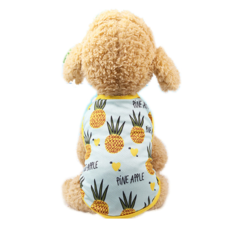 KFX-1936701 Fruit Pattern Mesh Skirt Vest for Pets - Available in Pineapple, Banana, Strawberry