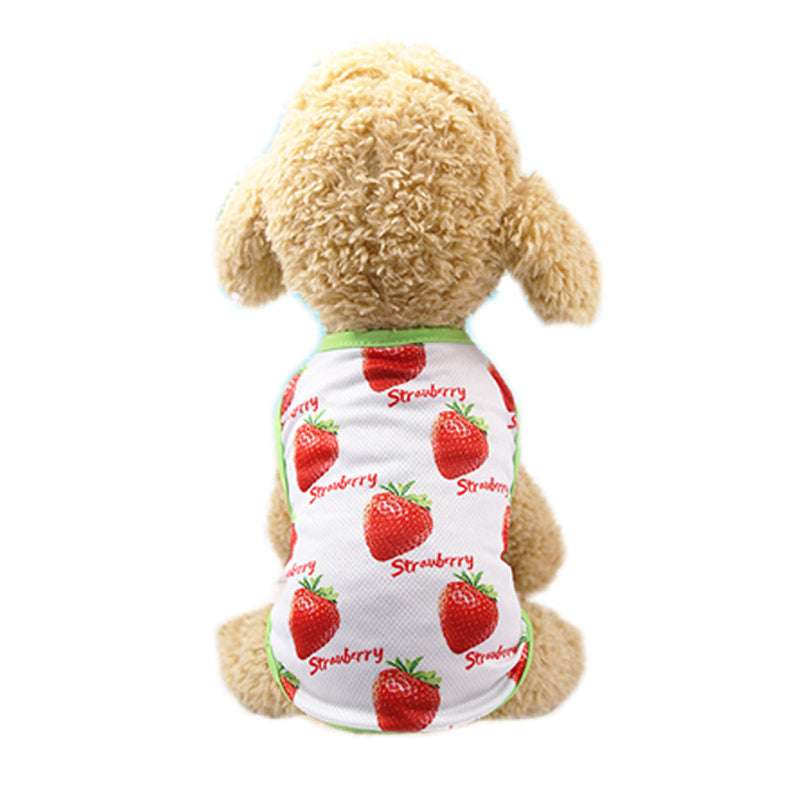 KFX-1936701 Fruit Pattern Mesh Skirt Vest for Pets - Available in Pineapple, Banana, Strawberry