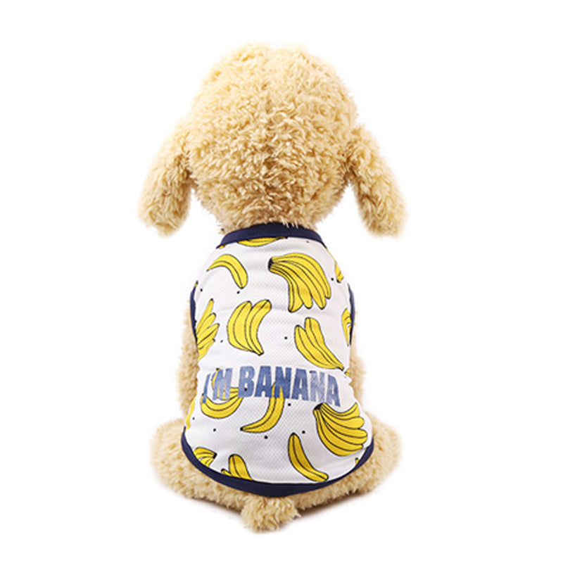 KFX-1936701 Fruit Pattern Mesh Skirt Vest for Pets - Available in Pineapple, Banana, Strawberry