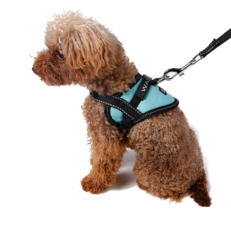 KFX-1937597 Reflective Dog Chest Harness with Leash for Small Breeds