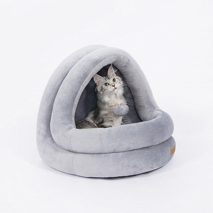KFX-1938365 Cozy Crystal Velvet Cat and Small Dog Bed with Removable Mattress