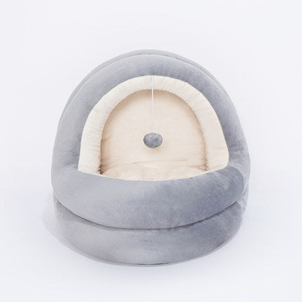 KFX-1938365 Cozy Crystal Velvet Cat and Small Dog Bed with Removable Mattress