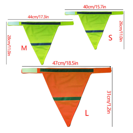 KFX-1941693 Reflective Dog Bandana in Bright Colors - Lightweight Polyester Scarf for Safety and Visibility