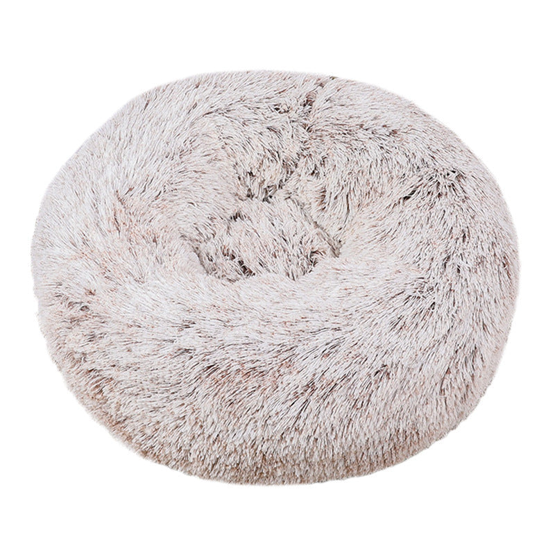 KFX-1944125 Plush Round Nest for Cats and Dogs - Soft Cloth Pet Bed in Various Colors and Sizes