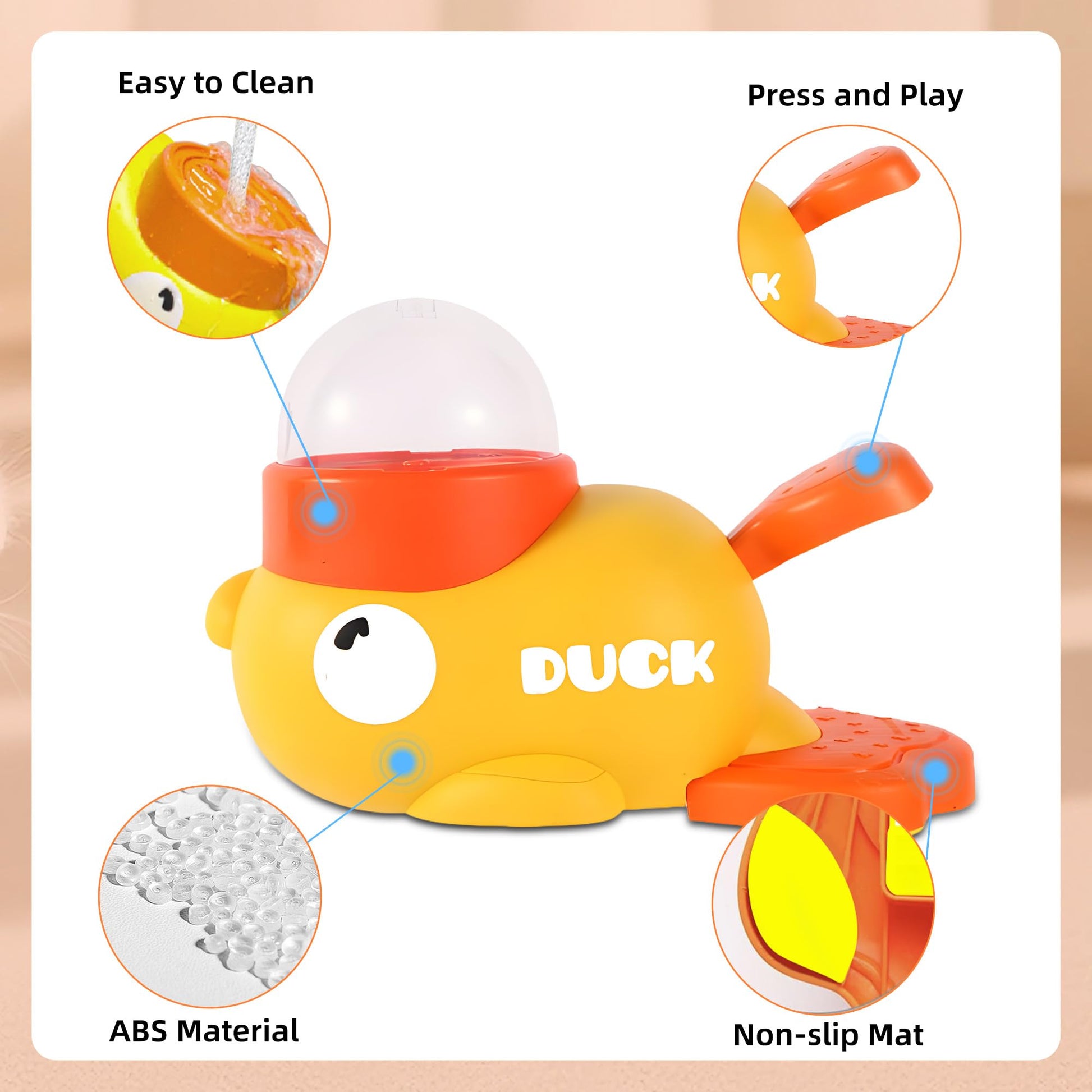 KFX-1944893 Interactive Duck Shape Dog Treat Dispenser for Mental Stimulation and Slow Feeding for Small to Medium Pets