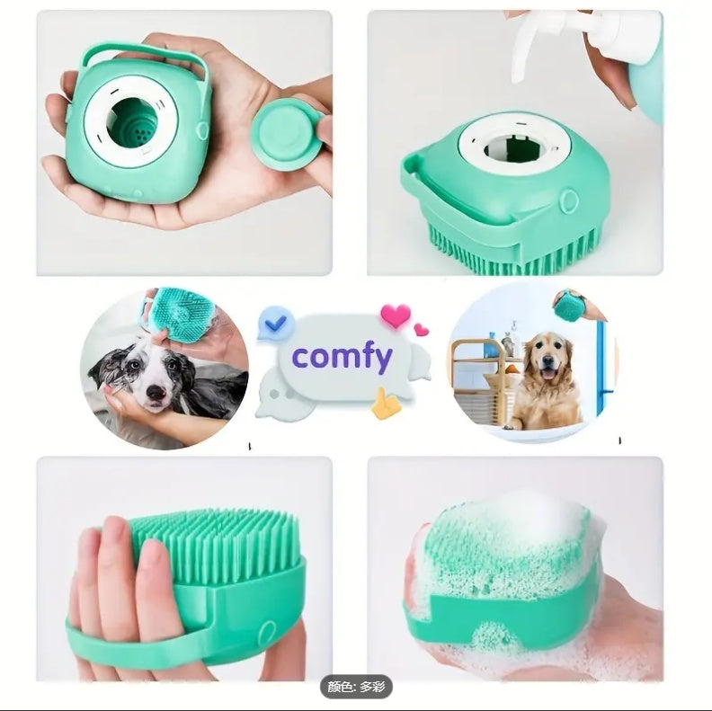KFX-1945661 7-Piece Pet Grooming Set with Self-Cleaning Brush, Nail Clipper, Flea Comb, Bath Brush, and Toothbrush