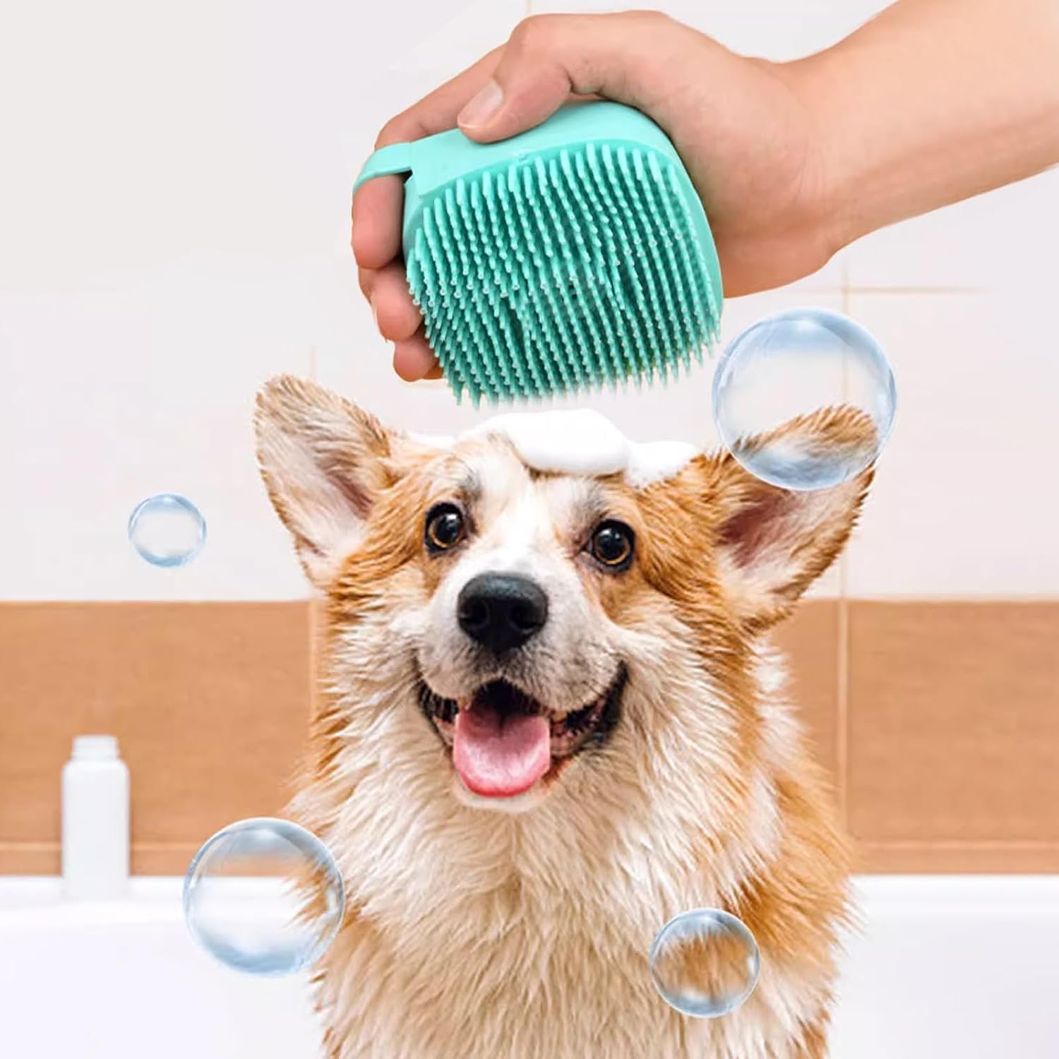 KFX-1945661 7-Piece Pet Grooming Set with Self-Cleaning Brush, Nail Clipper, Flea Comb, Bath Brush, and Toothbrush
