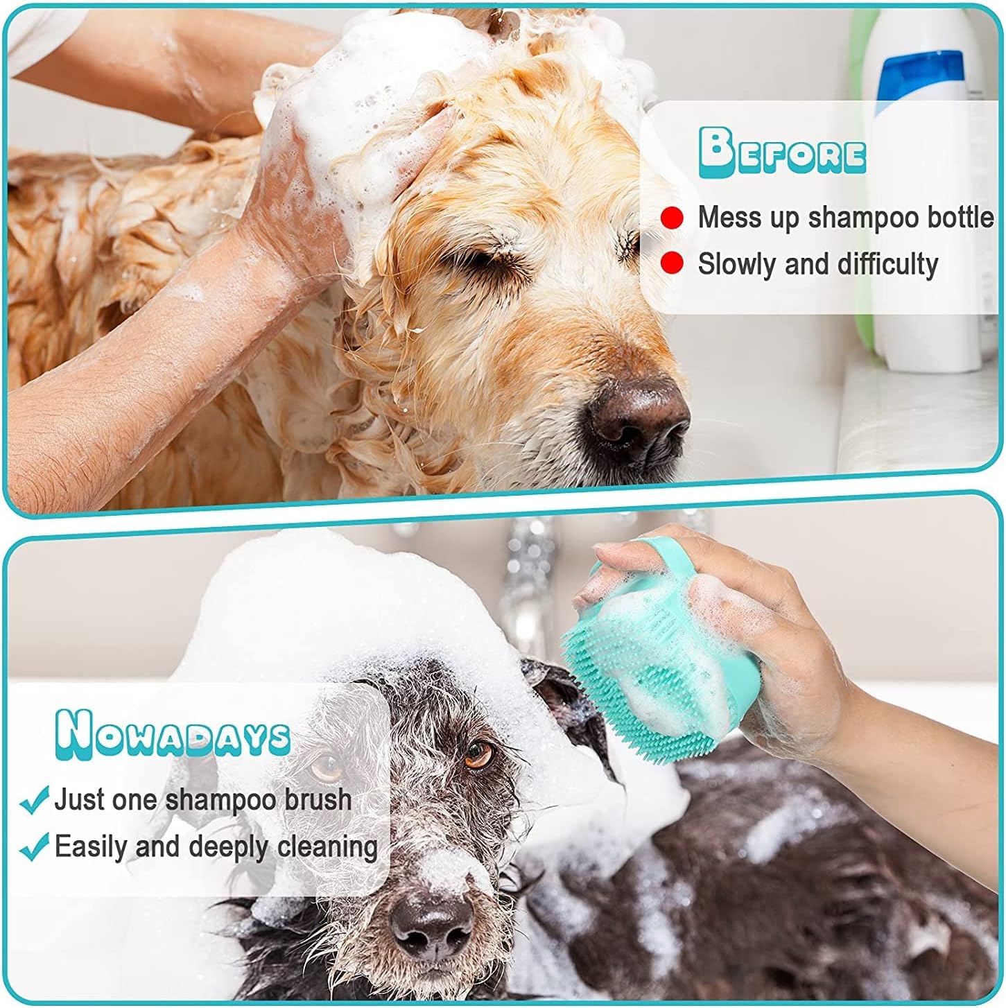 KFX-1945661 7-Piece Pet Grooming Set with Self-Cleaning Brush, Nail Clipper, Flea Comb, Bath Brush, and Toothbrush