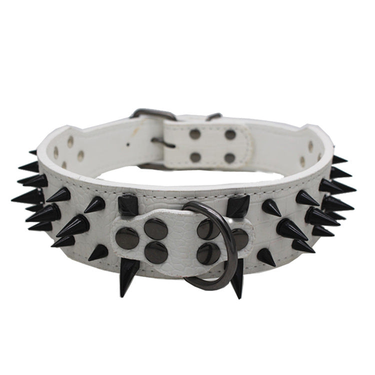 KFX-1946045 Durable Explosion-Proof and Bite-Resistant Pet Collar, Retractable Design, PU Material