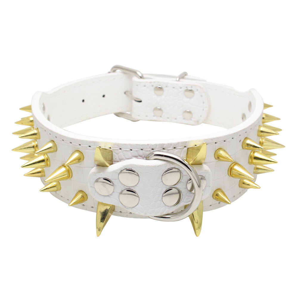 KFX-1946045 Durable Explosion-Proof and Bite-Resistant Pet Collar, Retractable Design, PU Material