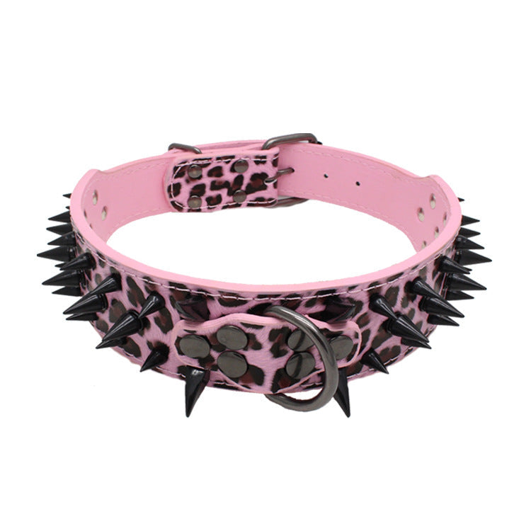 KFX-1946045 Durable Explosion-Proof and Bite-Resistant Pet Collar, Retractable Design, PU Material