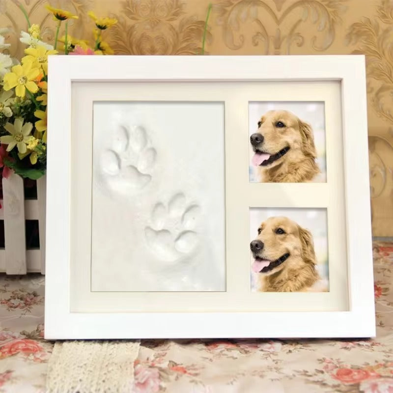 KFX-1947325 Pet Paw and Handprint Photo Frame Set for Cats and Dogs - DIY Commemorative Keepsake Kit