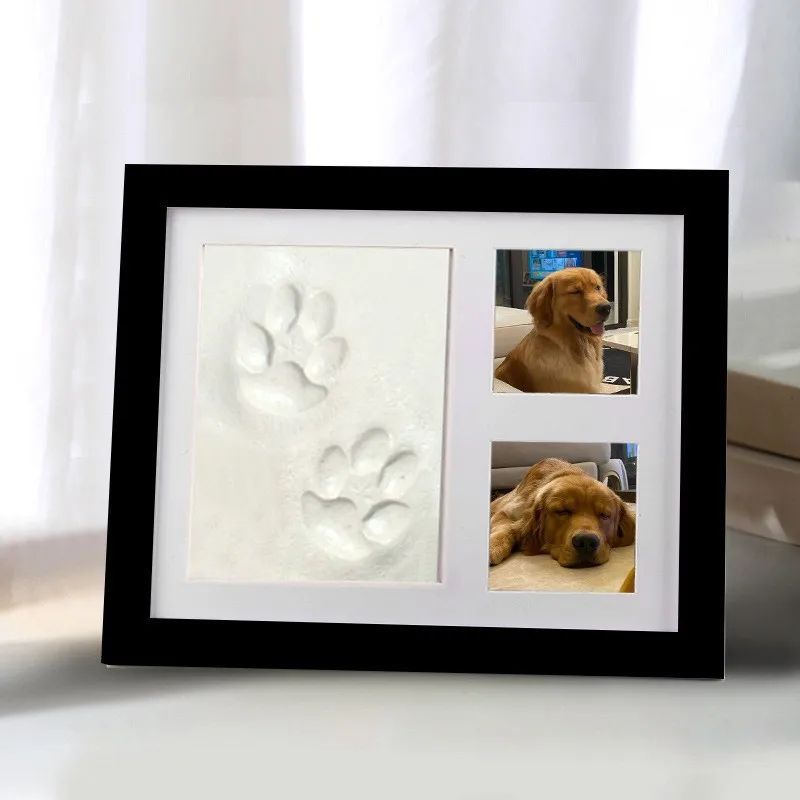 KFX-1947325 Pet Paw and Handprint Photo Frame Set for Cats and Dogs - DIY Commemorative Keepsake Kit