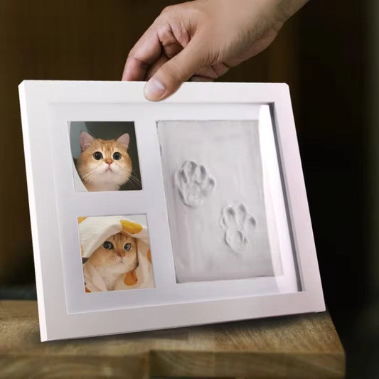 KFX-1947325 Pet Paw and Handprint Photo Frame Set for Cats and Dogs - DIY Commemorative Keepsake Kit