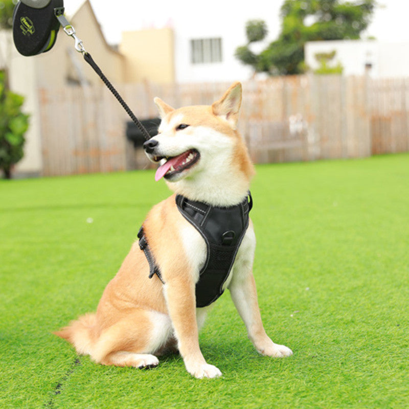 KFX-1949117 Adjustable Dog GPS LED Light Chest Strap with USB Charging - Available in Black, Red, Green (Sizes S/M/L/XL)