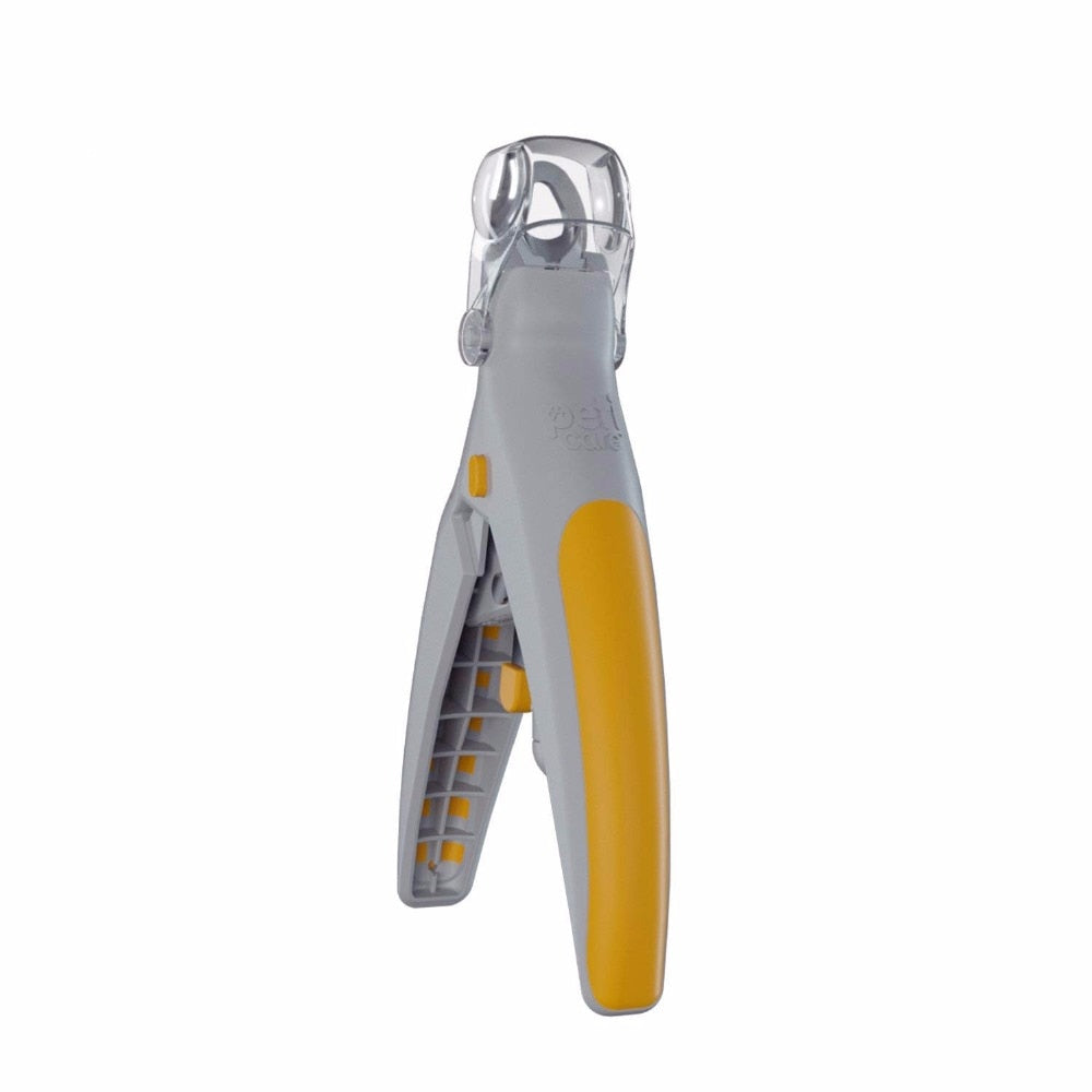 KFX-1953597 Professional Pet Nail Clipper with LED Light and Magnifying Glass for Safe Precision Trimming