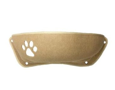 KFX-1955645 Crescent-Shaped Cat Litter Box with Suction Cup and Velvet Pad - Multiple Colors Available