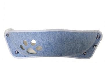 KFX-1955645 Crescent-Shaped Cat Litter Box with Suction Cup and Velvet Pad - Multiple Colors Available