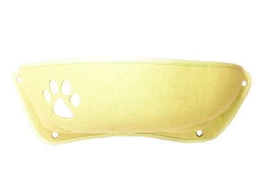 KFX-1955645 Crescent-Shaped Cat Litter Box with Suction Cup and Velvet Pad - Multiple Colors Available