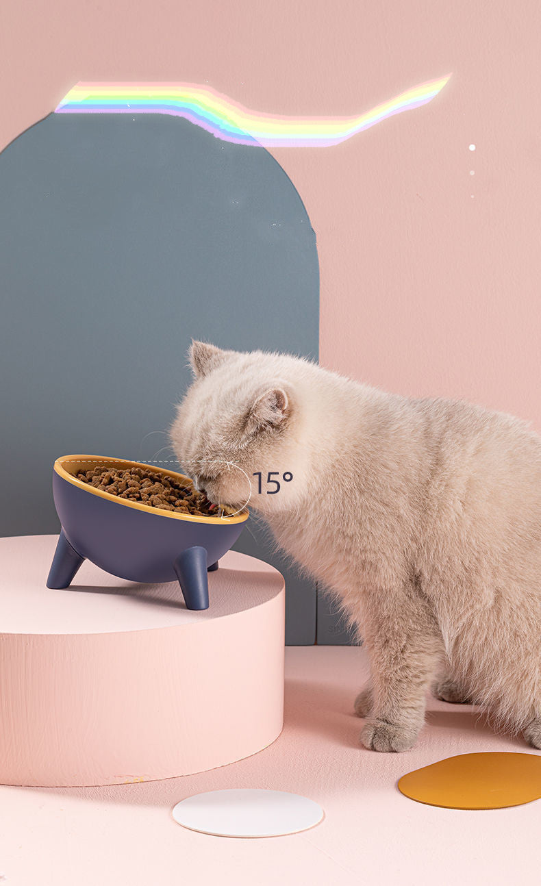 KFX-1955773 Pet Feeding Bowl with Stand for Cats and Dogs, Nordic Design, Food-Grade Material, Large Capacity, Tilted for Comfort