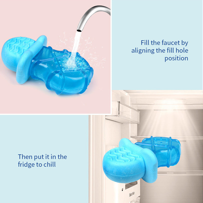 KFX-1957053 Cooling Dog Teething Popsicle Sticks - Ice Water-Filled Toy Set for Summer Relief