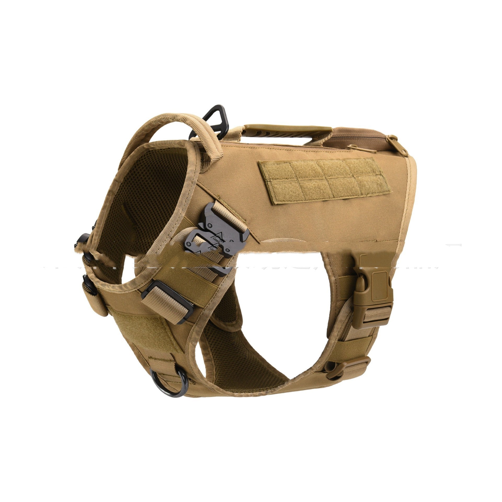 KFX-1959741 Tactical Dog Chest Strap with Accessory Options in Black and Mud Colors