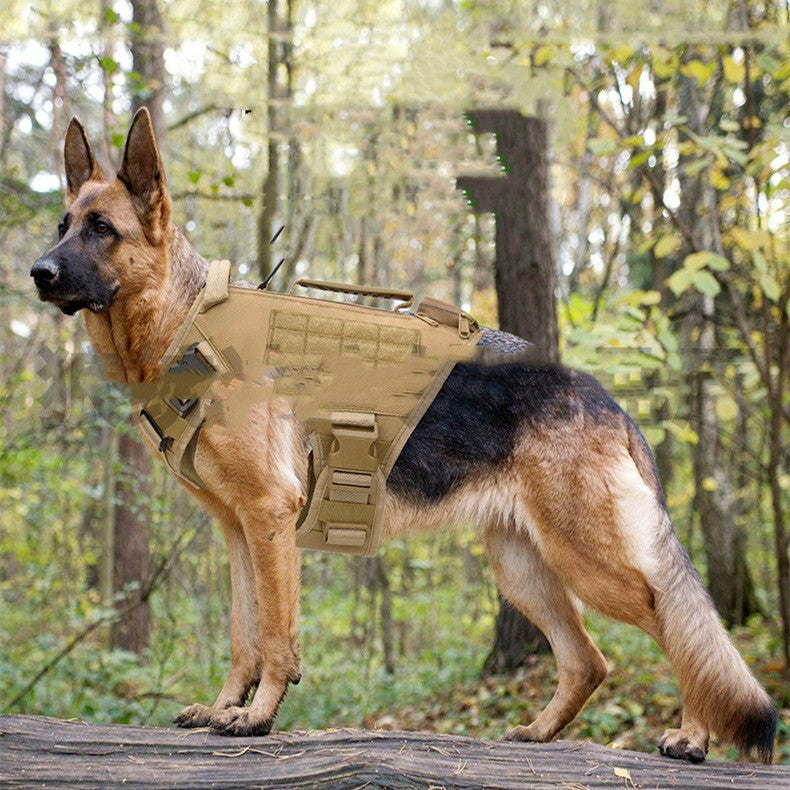 KFX-1959741 Tactical Dog Chest Strap with Accessory Options in Black and Mud Colors