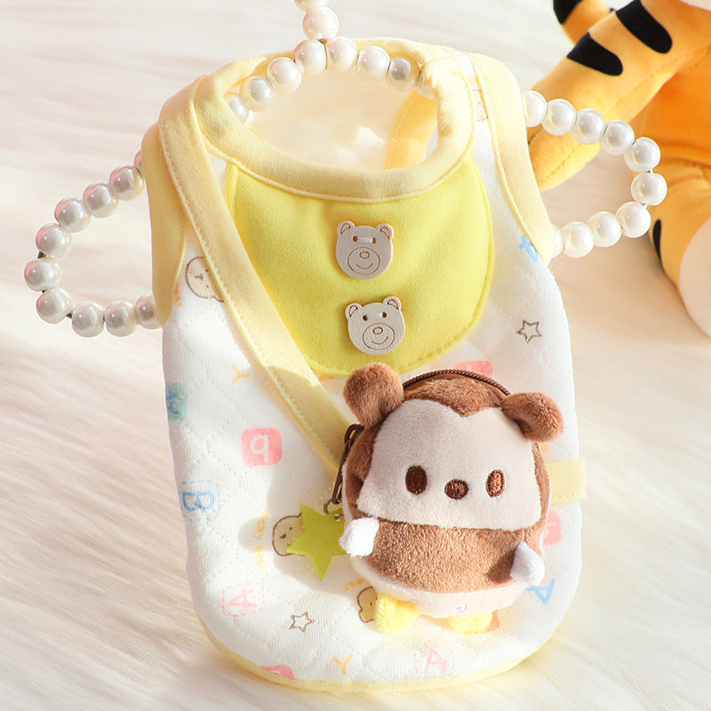 KFX-1959997 Cute Cat Print Cotton Vest Backpack for Autumn and Winter – Multiple Sizes Available