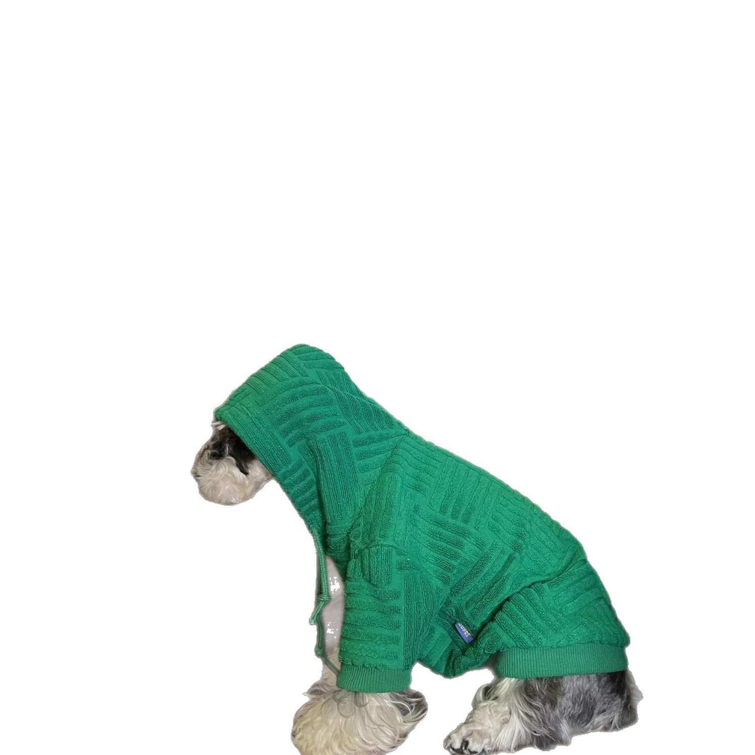 KFX-1961149 Shiba Inu Hooded Sweater for Pets - Cozy Green Apparel in Multiple Sizes