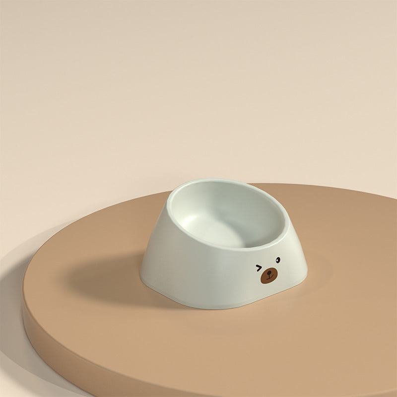 KFX-1962813 Tilted Stainless Steel Pet Bowl for Cats and Dogs - Durable and Fall-Resistant Design