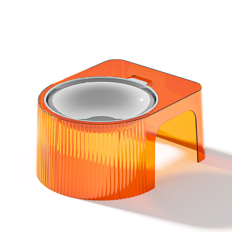 KFX-1967293 Geometric Stainless Steel Cat Bowl with Bracket - Multi-Color Options