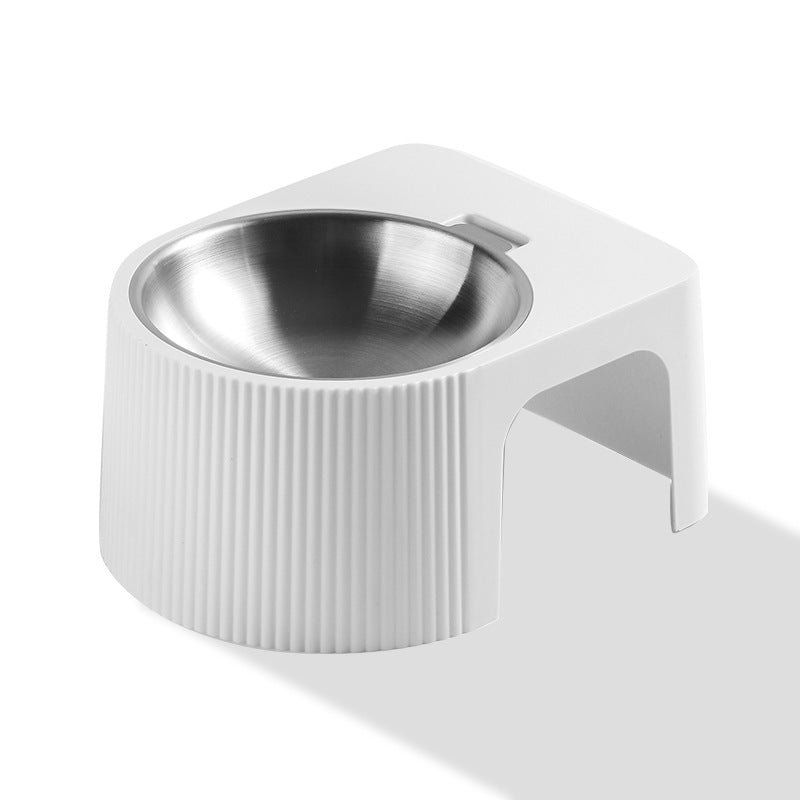 KFX-1967293 Geometric Stainless Steel Cat Bowl with Bracket - Multi-Color Options