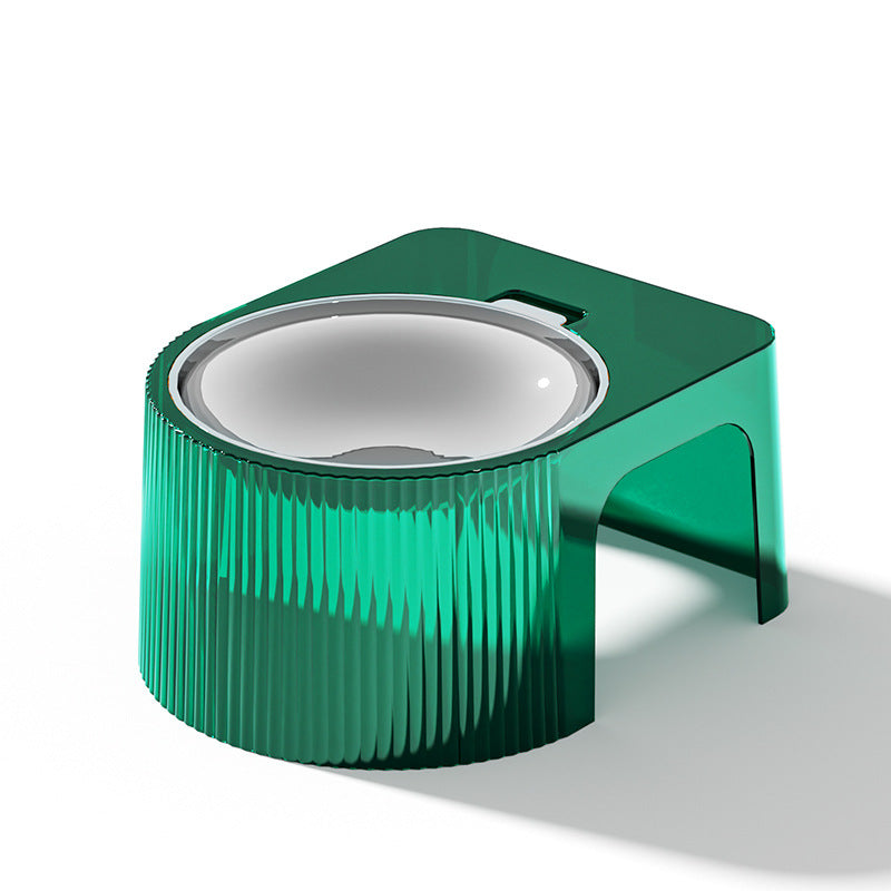 KFX-1967293 Geometric Stainless Steel Cat Bowl with Bracket - Multi-Color Options