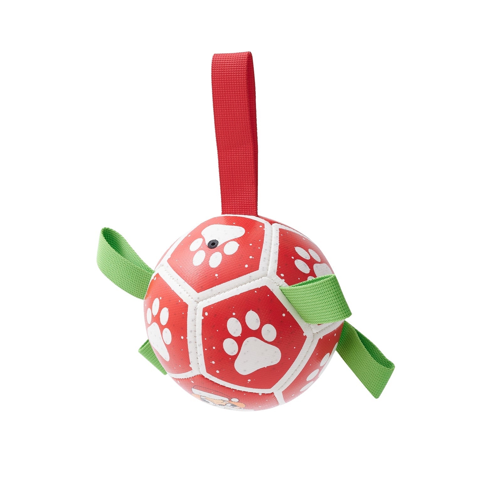 KFX-1968573 Interactive Dog Soccer Ball Toy with Straps - Perfect for Tug of War, Water Play, and Holiday Gifts
