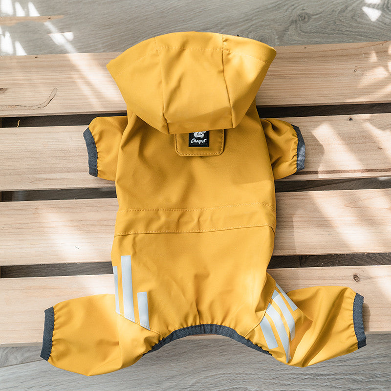 KFX-1968701 Cozy Waterproof Poncho for Dogs - Available in Ginger Yellow, Sea Blue, and Pink