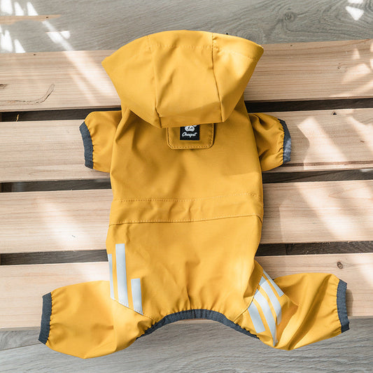 KFX-1968701 Cozy Waterproof Poncho for Dogs - Available in Ginger Yellow, Sea Blue, and Pink