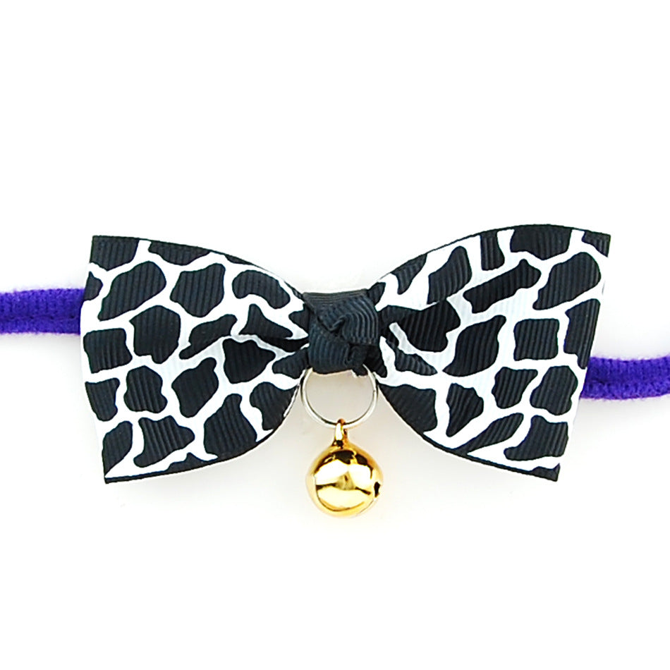 KFX-1969085 Adjustable Polyester Dog and Cat Bow Tie with Copper Bell
