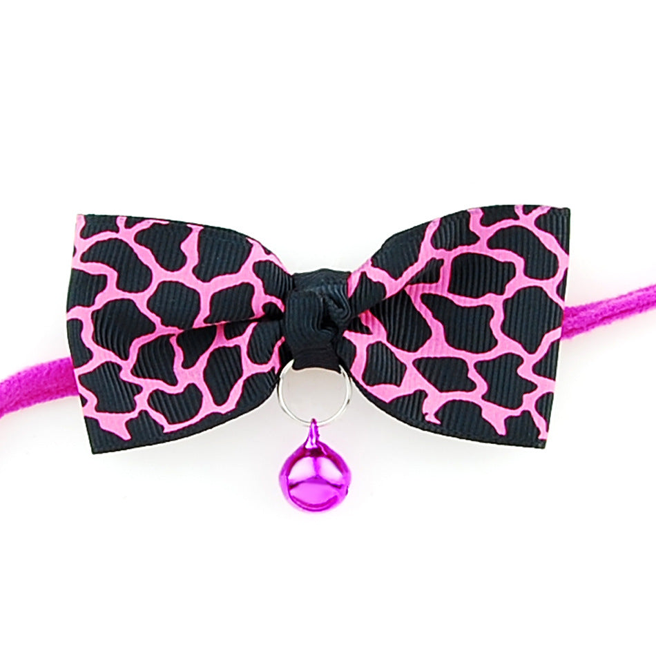KFX-1969085 Adjustable Polyester Dog and Cat Bow Tie with Copper Bell