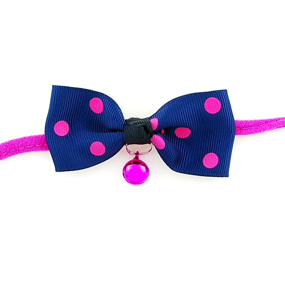 KFX-1969085 Adjustable Polyester Dog and Cat Bow Tie with Copper Bell