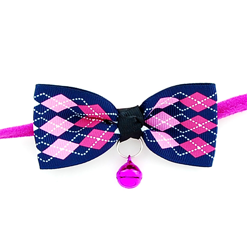 KFX-1969085 Adjustable Polyester Dog and Cat Bow Tie with Copper Bell