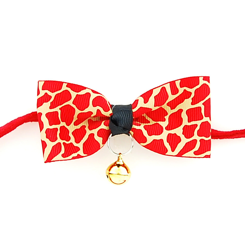 KFX-1969085 Adjustable Polyester Dog and Cat Bow Tie with Copper Bell