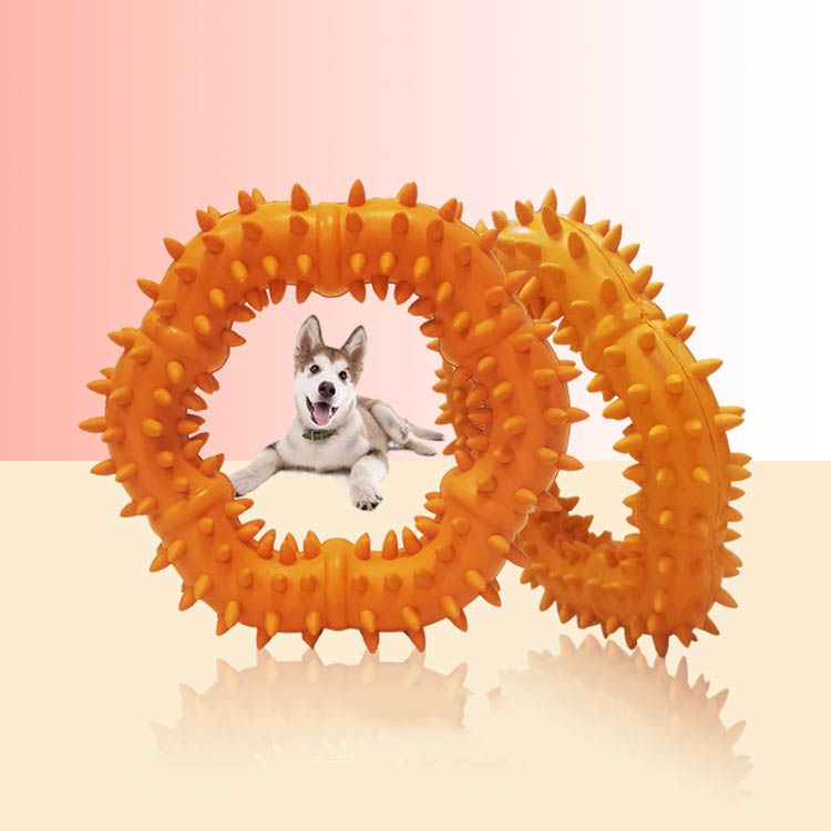 KFX-1971901 Durable Rubber Molar Ring for Small and Medium Dogs, Ideal for Teething and Biting