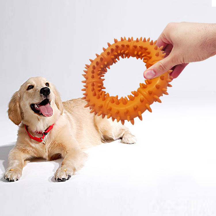 KFX-1971901 Durable Rubber Molar Ring for Small and Medium Dogs, Ideal for Teething and Biting