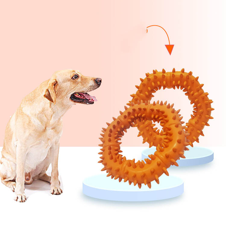 KFX-1971901 Durable Rubber Molar Ring for Small and Medium Dogs, Ideal for Teething and Biting