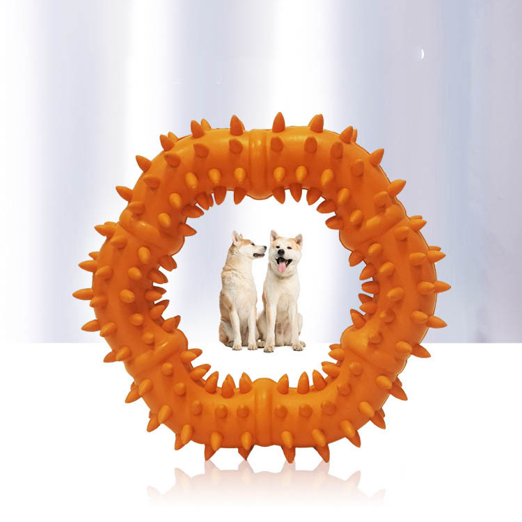 KFX-1971901 Durable Rubber Molar Ring for Small and Medium Dogs, Ideal for Teething and Biting
